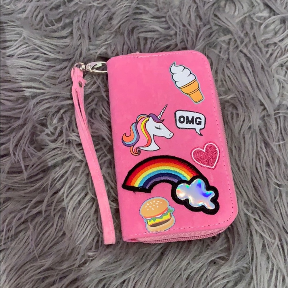 Pink Glittery Wristlet